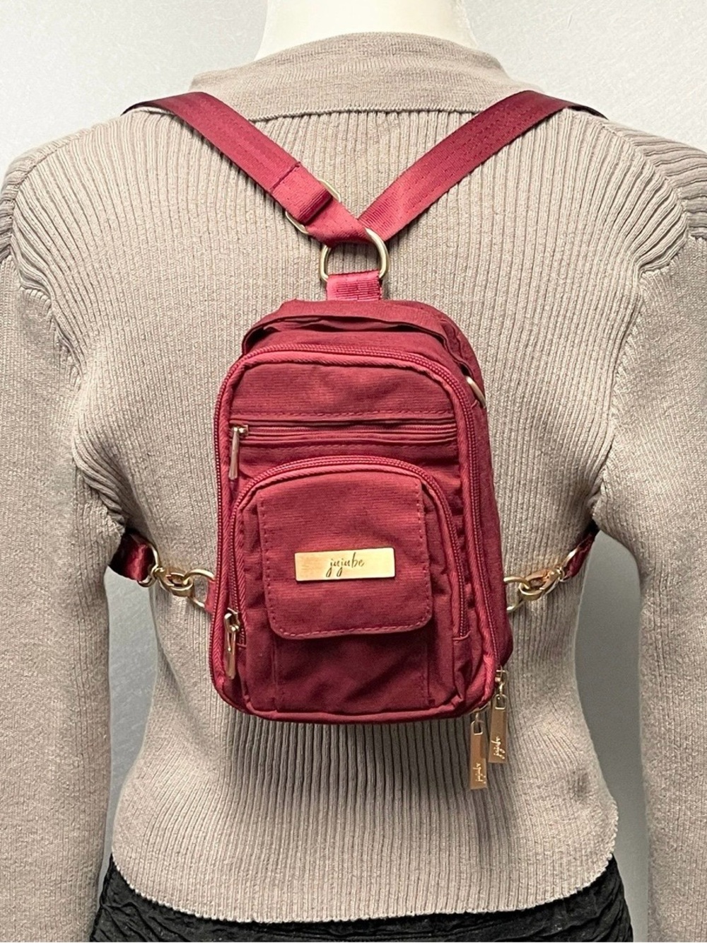 Ju-Ju-Be Chromatics Mini BRB in Tibetan Red with Rose Gold Hardware